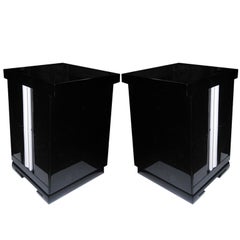 Pair of James Mont Style Sky Scraper Bedside End Tables