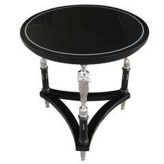 Black Neoclassical Center Table
