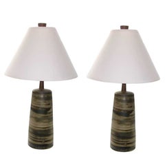 Pair of Signed Gordon Martz Table Lamps