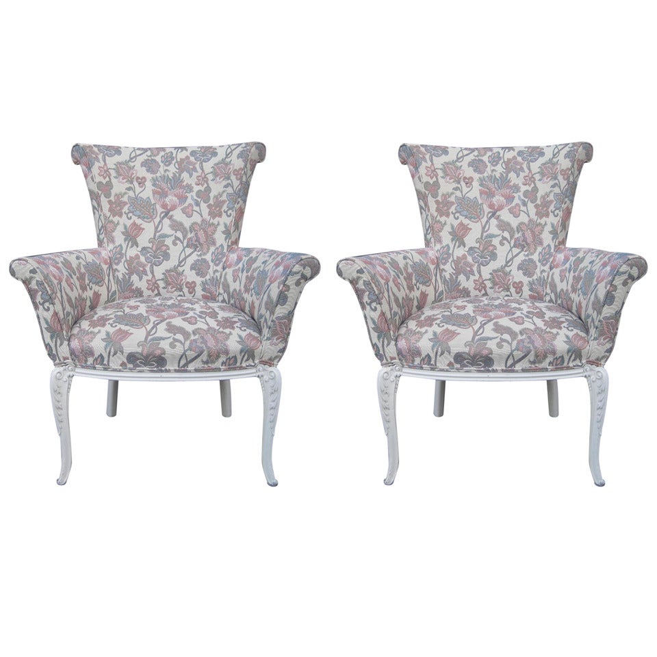 Pair of Art Deco Regal Chairs For Sale