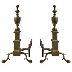 Pair of Large Andirons
