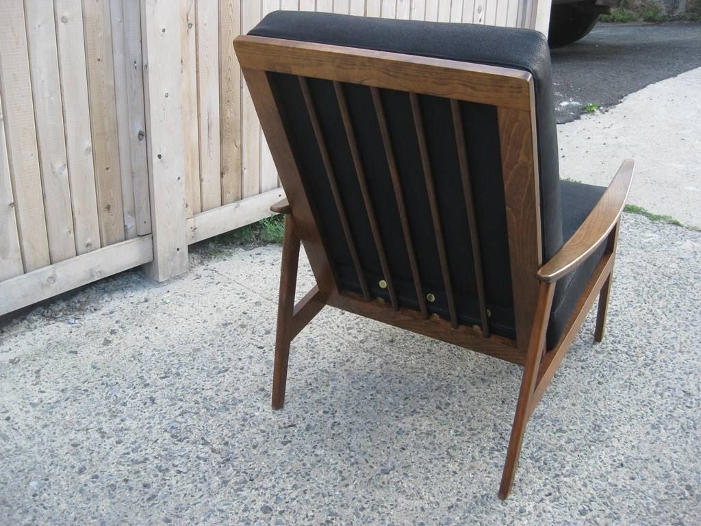 20th Century Tall Back Single Danish Style Lounge Chair