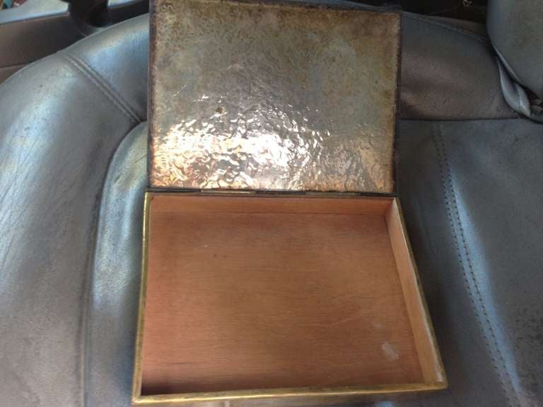 Small hammered jewelry box, makes a great gift will ship for free before Christmas.
