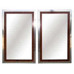 Pair of Mirrors  After Milo Baughman