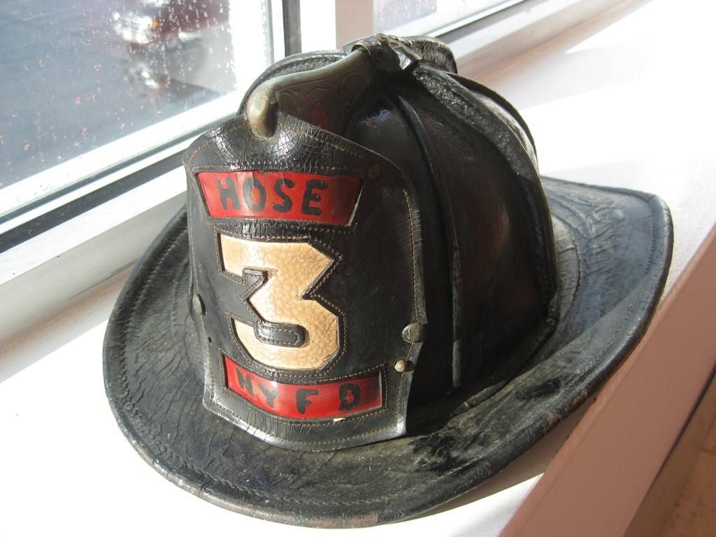 Early fire fighter hat or helmet, makes a great gift.