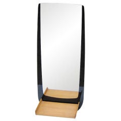 Art Deco Inspired Entryway Mirror W/ Cantilever Shelf