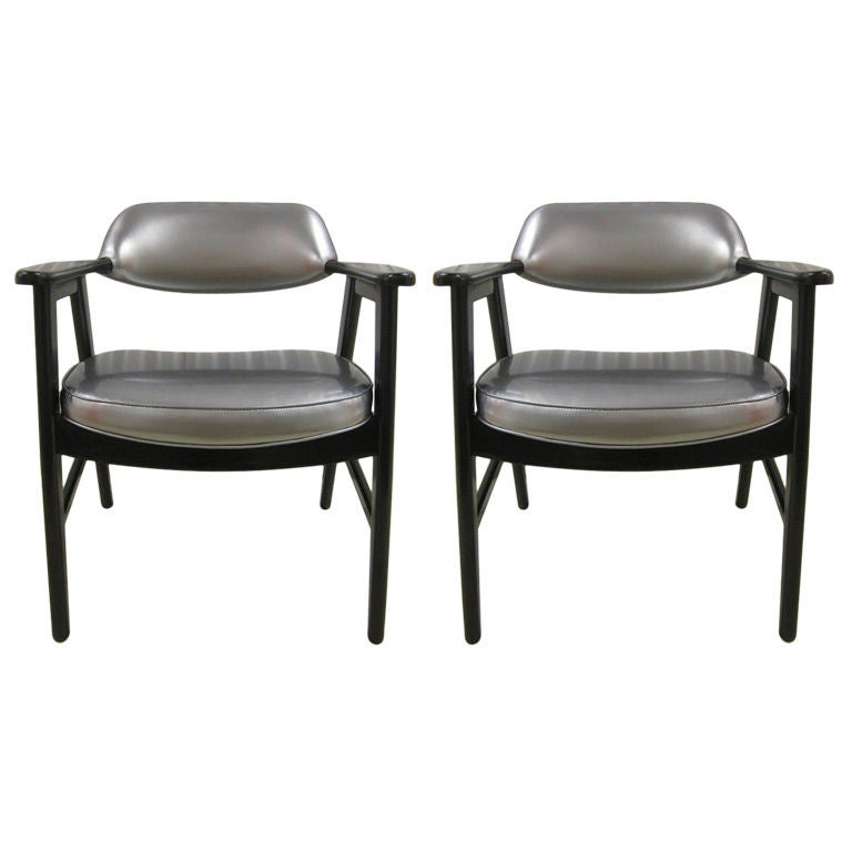 Pair of Chairs after Edward Wormley For Sale