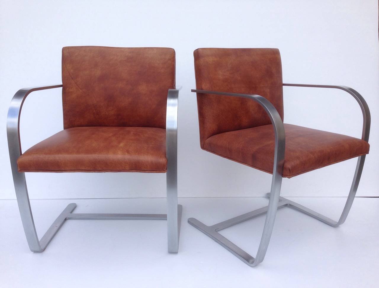 One Two or Three Brno Mid-Century Mies van der Rohe Arm Chairs In Good Condition For Sale In Bronx, NY