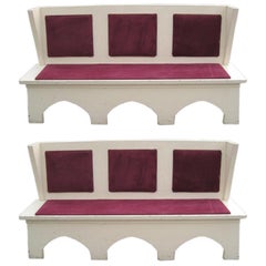 Used Pair of NYC Historical Landmark City Center Wingback Banquettes