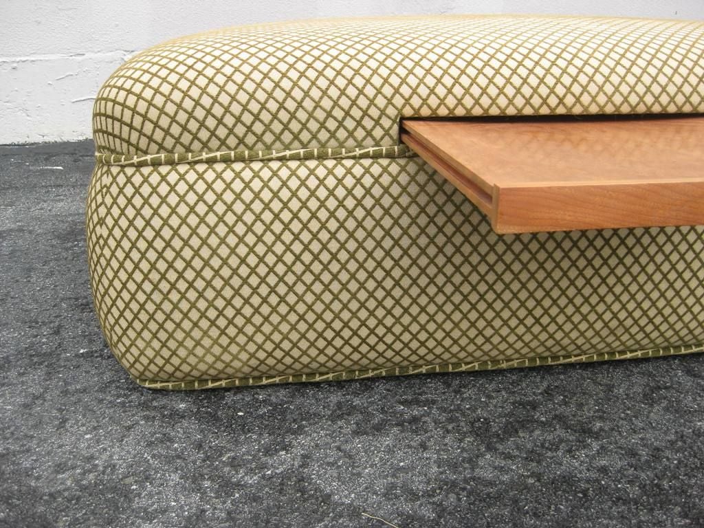 Mid-Century Modern Monumental Rolling Ottoman Cocktail Table For Sale