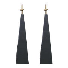 Pair of Elongated Pyramid Floor Lamps 9