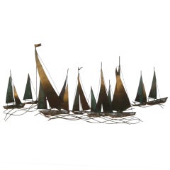 Signed Curtis Jere Brazed Wall Sculpture 4