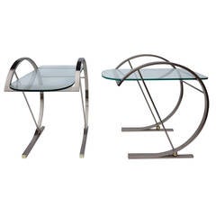 Pair of Side Tables in the Manner of Milo Baughman