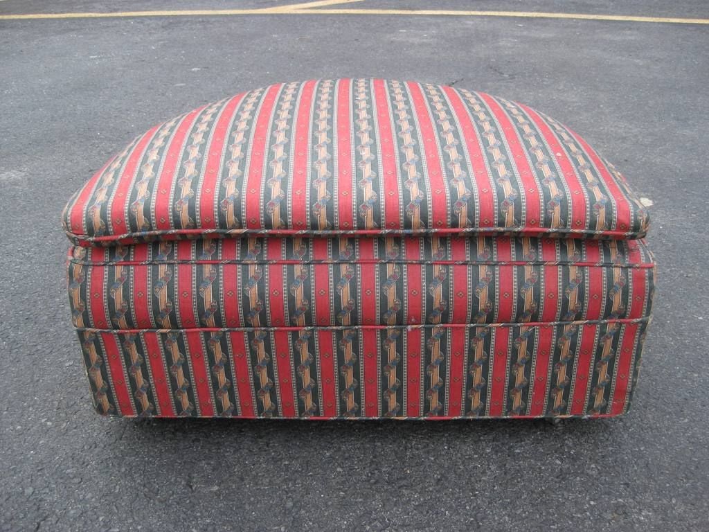 American Demilune Rolling Ottoman For Sale