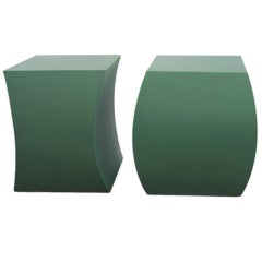Set of 3 Geometric Resin End Cocktail Tables
