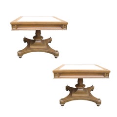Pair of Regency Low Square End Tables, Gueridon