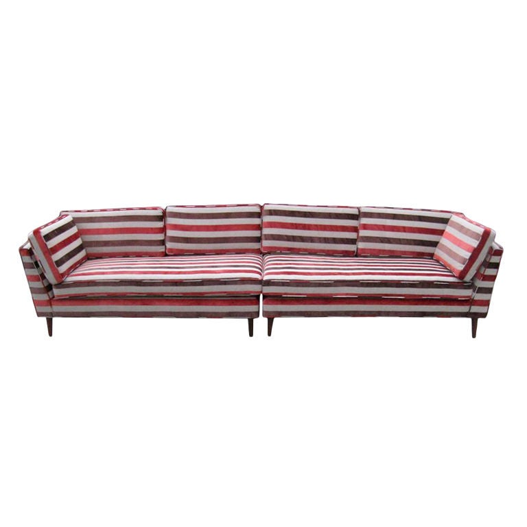 Pair of Jet Age Modern Sofas Chaise Lounge or Daybed For Sale at 1stdibs