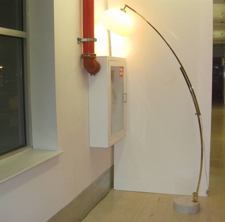 20th Century Retractable Arc Floor and Reading Lamp