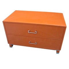 Baker Floating Orange Dual Sided Two-Drawer Cocktail Table 2