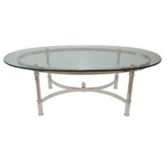 Nickel Cocktail Table Attributed to La Barge