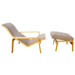 Adjustable Lounge Chair with Ottoman 1