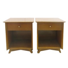George Nakashima Attributed Pair of End Tables