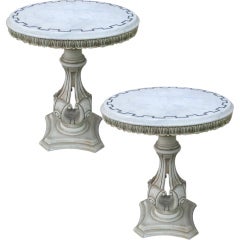 Pair of Small Round End Tables