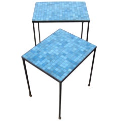 Pair of Tile Nesting Tables