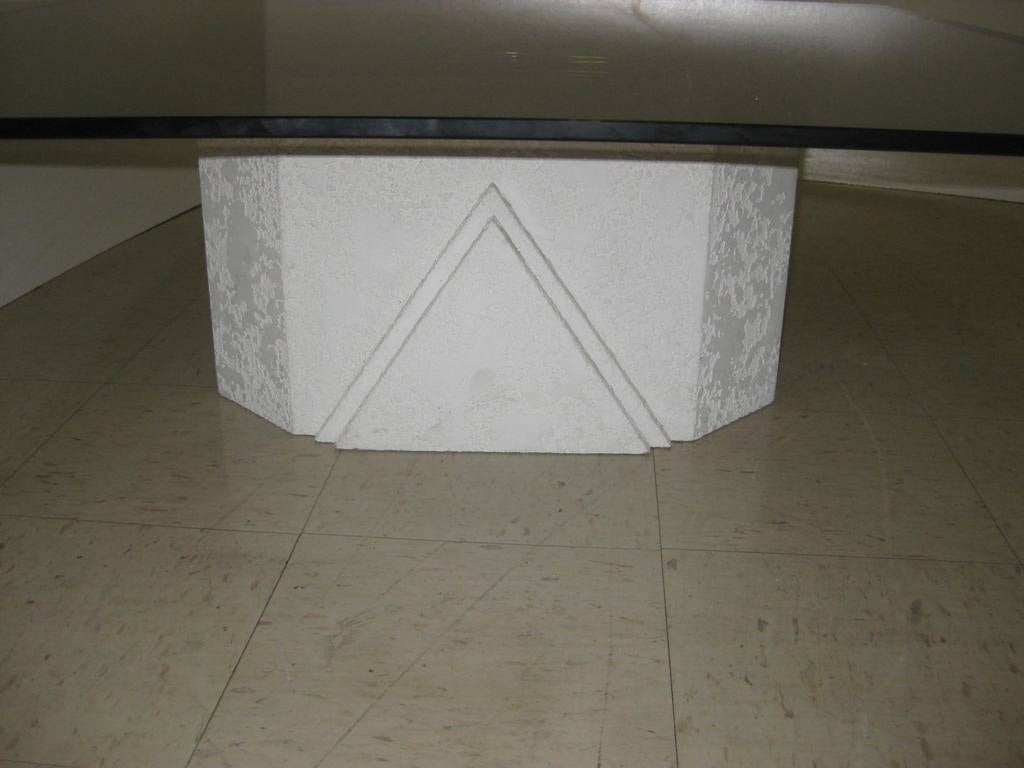 American Plaster Cocktail Table after Serge Roche For Sale