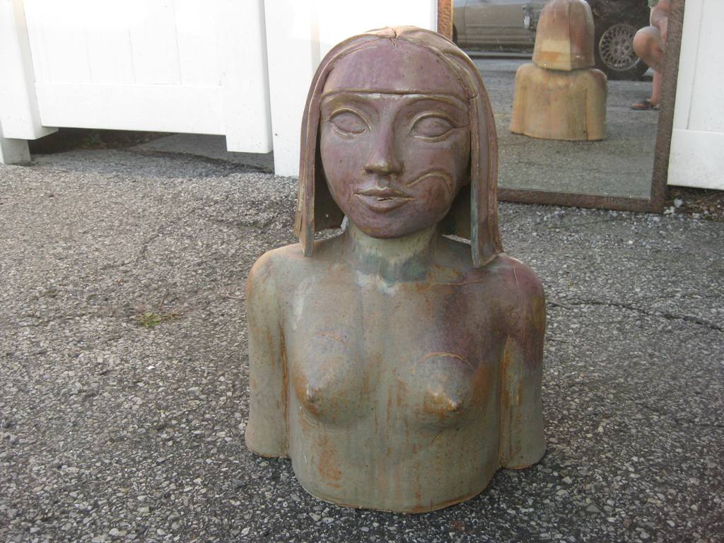 Mid-Century Modern Fantoni Style Neoclassical Bust For Sale