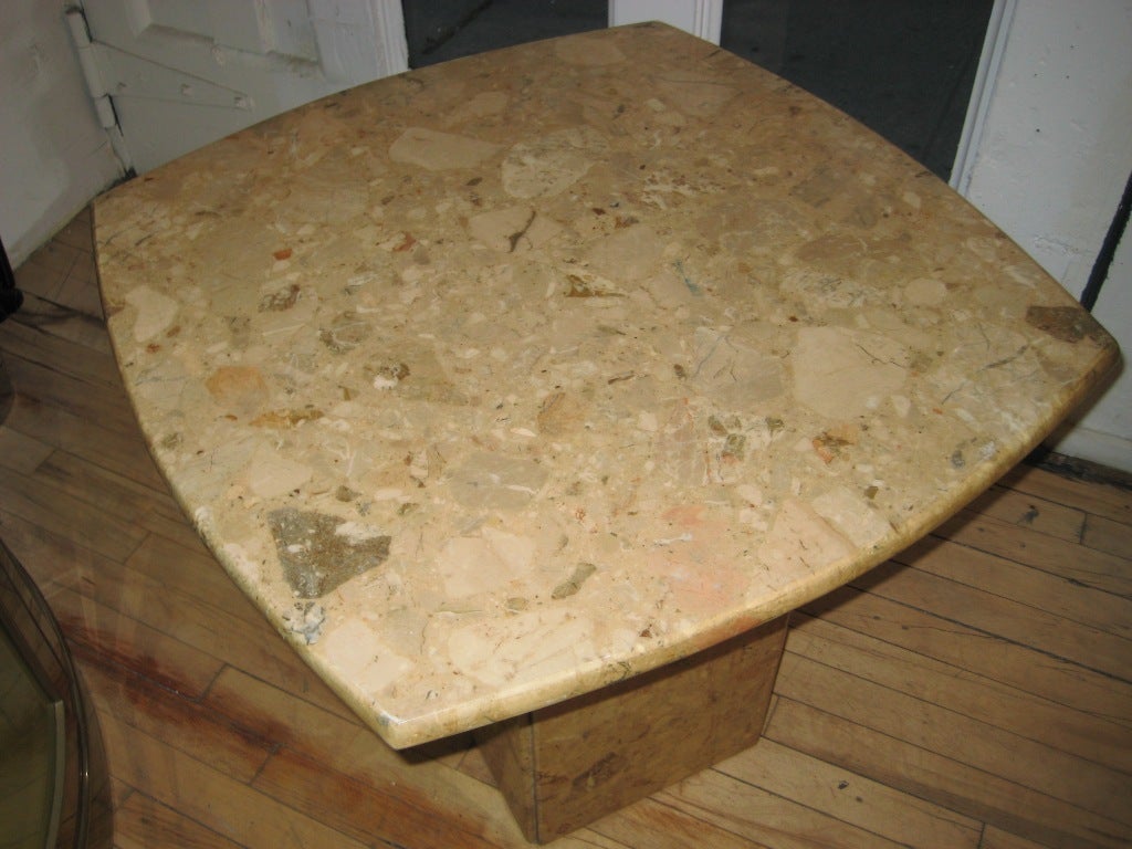 Single Marble Side End Table In Good Condition For Sale In Bronx, NY