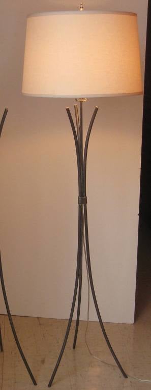 Pair of  Small Arturo Pani Tripod Floor Lamps, for rental photo shoots and other inquiries please see sjulian.1stdibs