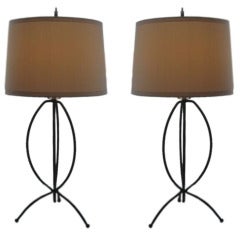 Pair Of Mid Century Modern Table Lamps After Paul McCobb