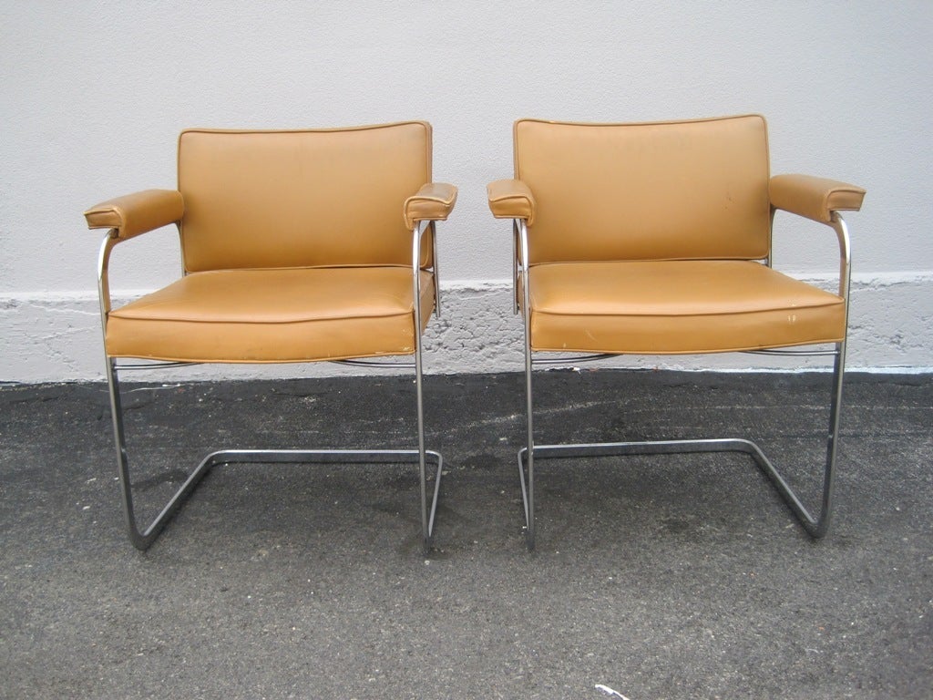 American Bauhaus Chairs by Robert Haussmann For Sale
