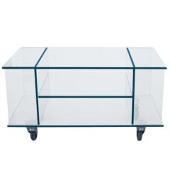 Fontana Arte Attributed Rolling Cocktail or Side Table 10