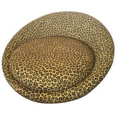 Vintage Round Leopard Sofa