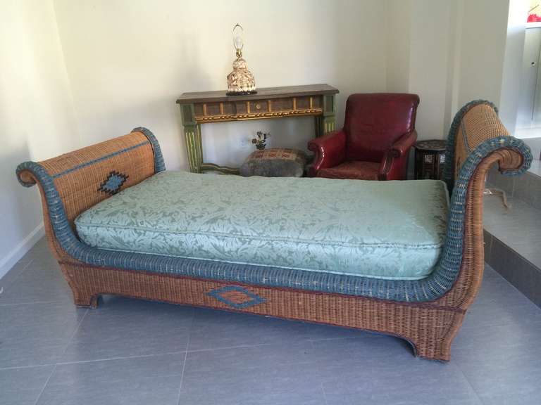 Vintage French Whicker Day bed