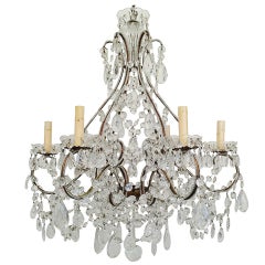 Large 19c French Crystal Chandelier