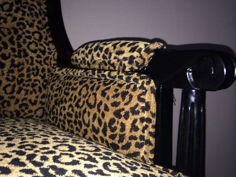 French Vintage Leopard Balloon Chairs For Sale 3