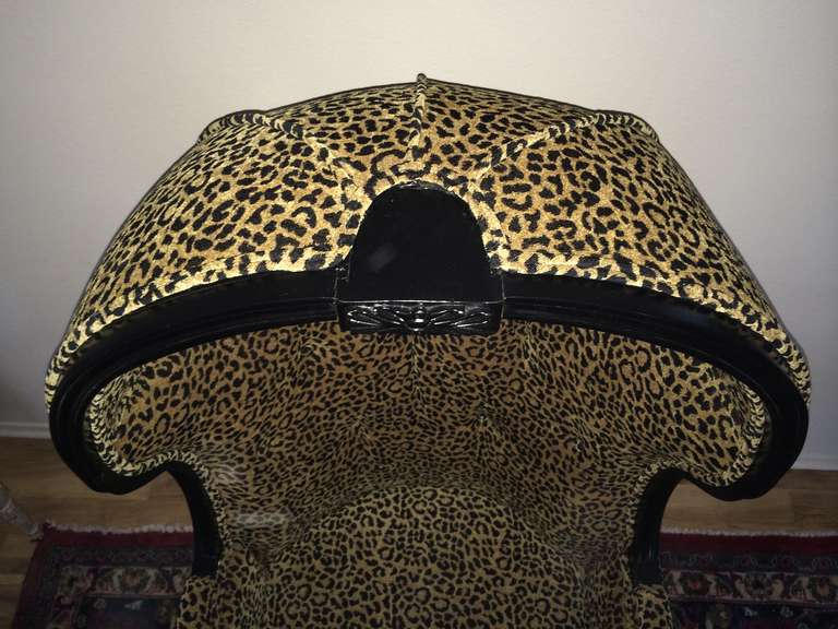 French Vintage Leopard Balloon Chairs For Sale 4