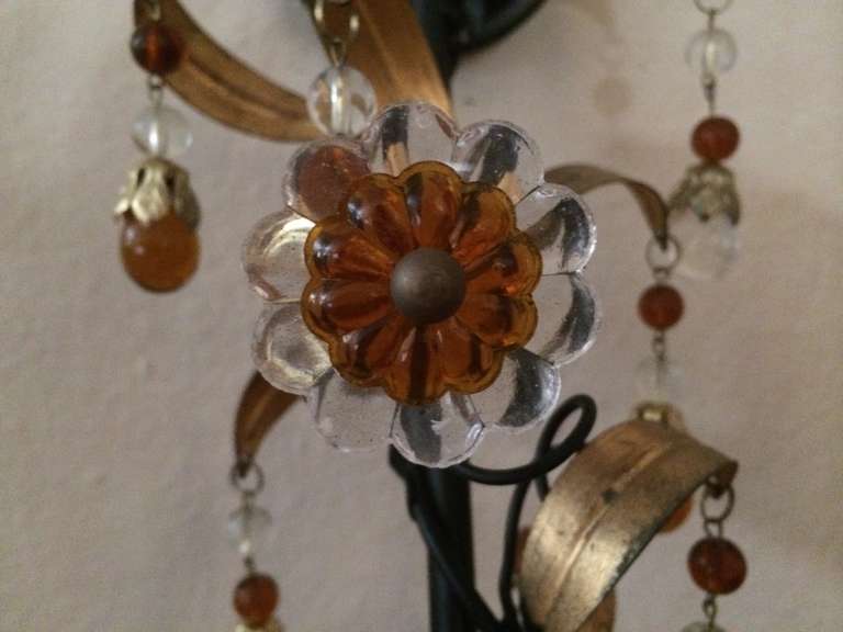 Three Piece Vintage Set of Spanish Revival Sconces