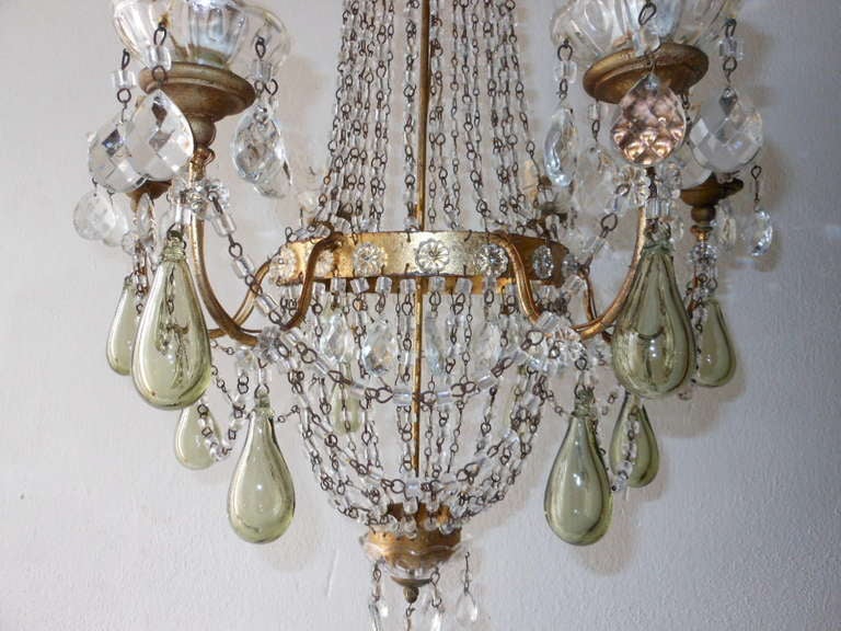c1890 French Empire Chandelier In Excellent Condition For Sale In Palm Springs, CA