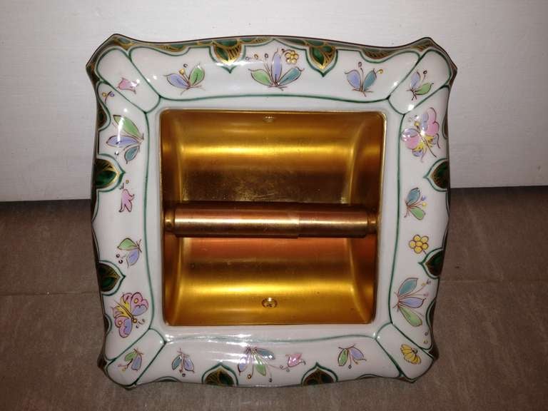 Vintage 37 Pc. Sherle Wagner Green Chinoiserie Bathroom Suite 4