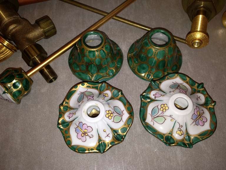 Vintage 37 Pc. Sherle Wagner Green Chinoiserie Bathroom Suite 5