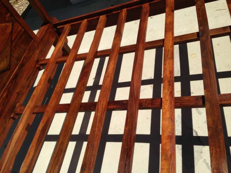 Vintage Teak Queen Size Bed Frame 4