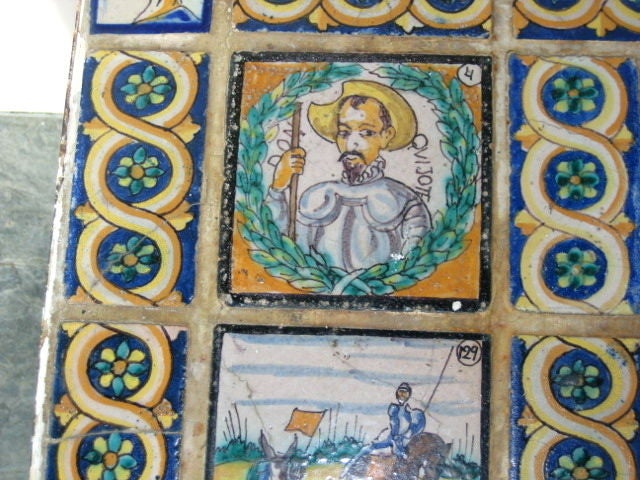 1920's Spanish Mission Tile Table Pictorial Hp Tiles For Sale 1