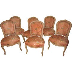 19c Louis XV painted chairs 19c Louis XV painted chairs