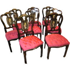 Vintage Hand Painted 8 chairs