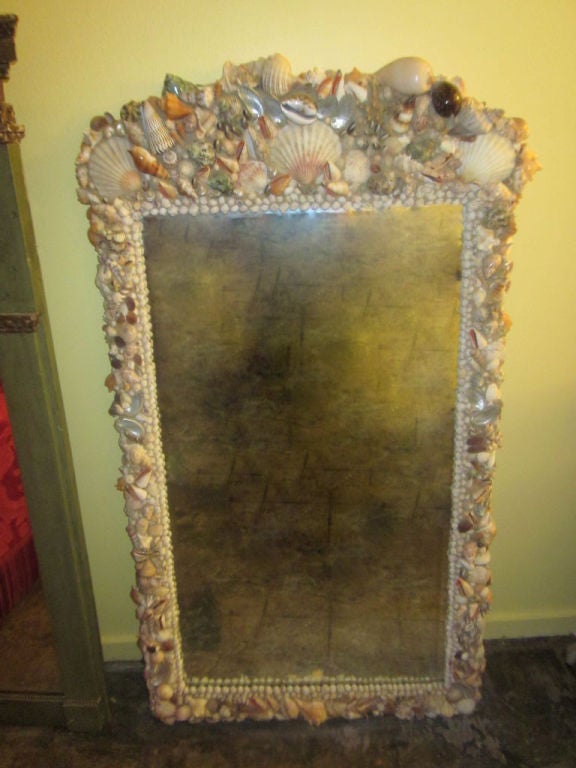 1930's French Shell Mirror