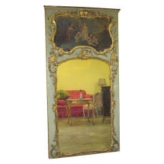 Antique French Trumeau Mirror